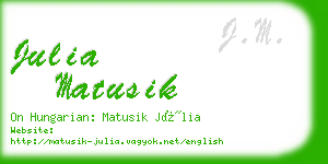 julia matusik business card